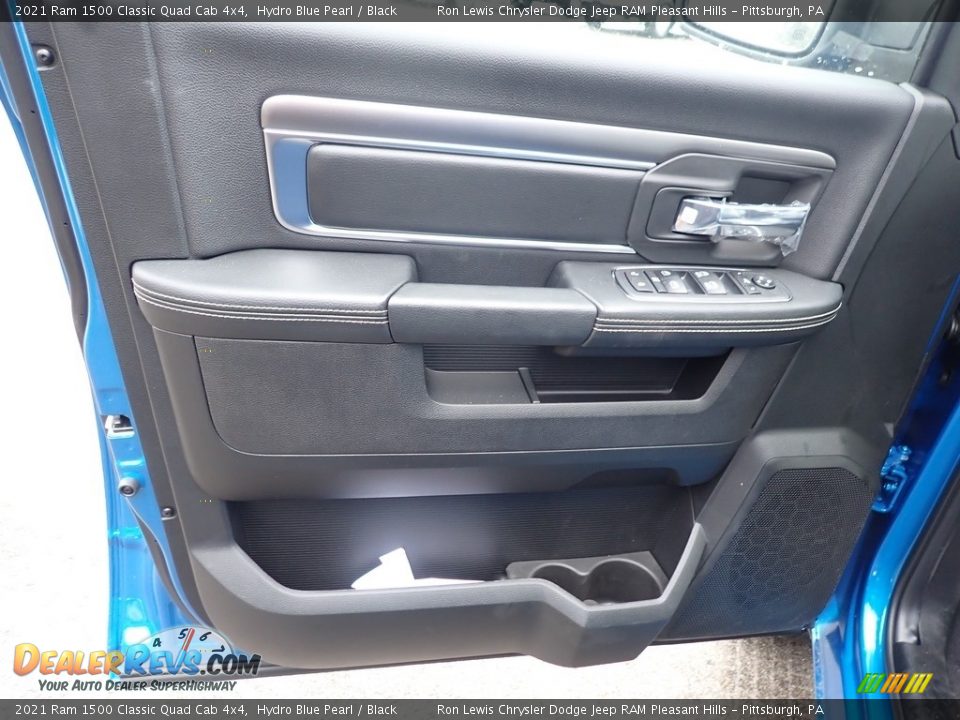 2021 Ram 1500 Classic Quad Cab 4x4 Hydro Blue Pearl / Black Photo #14