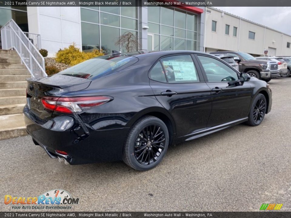 2021 Toyota Camry SE Nightshade AWD Midnight Black Metallic / Black Photo #13