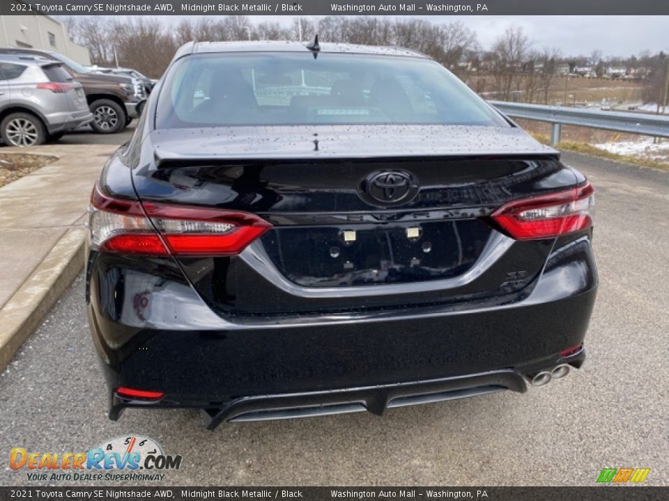 2021 Toyota Camry SE Nightshade AWD Midnight Black Metallic / Black Photo #14