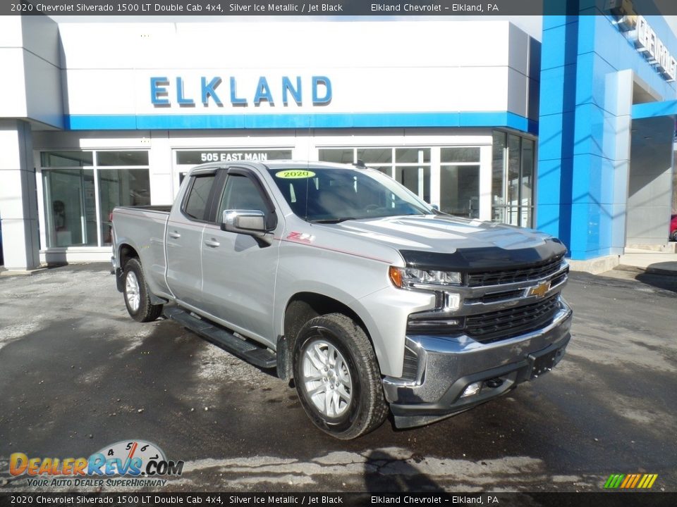 2020 Chevrolet Silverado 1500 LT Double Cab 4x4 Silver Ice Metallic / Jet Black Photo #4