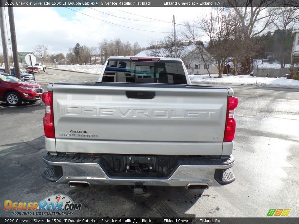 2020 Chevrolet Silverado 1500 LT Double Cab 4x4 Silver Ice Metallic / Jet Black Photo #7