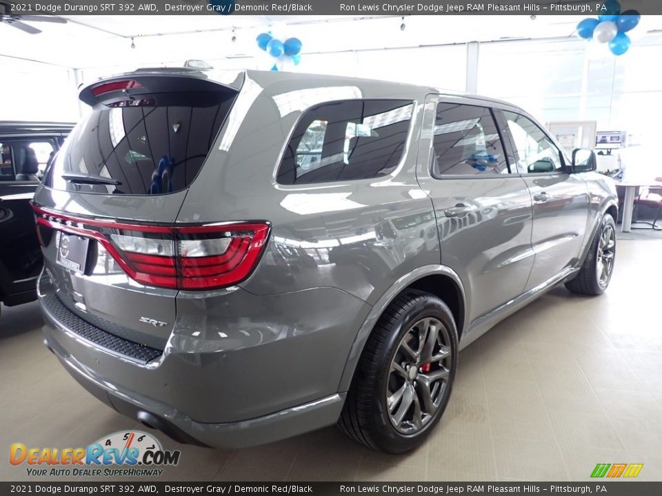 2021 Dodge Durango SRT 392 AWD Destroyer Gray / Demonic Red/Black Photo #5