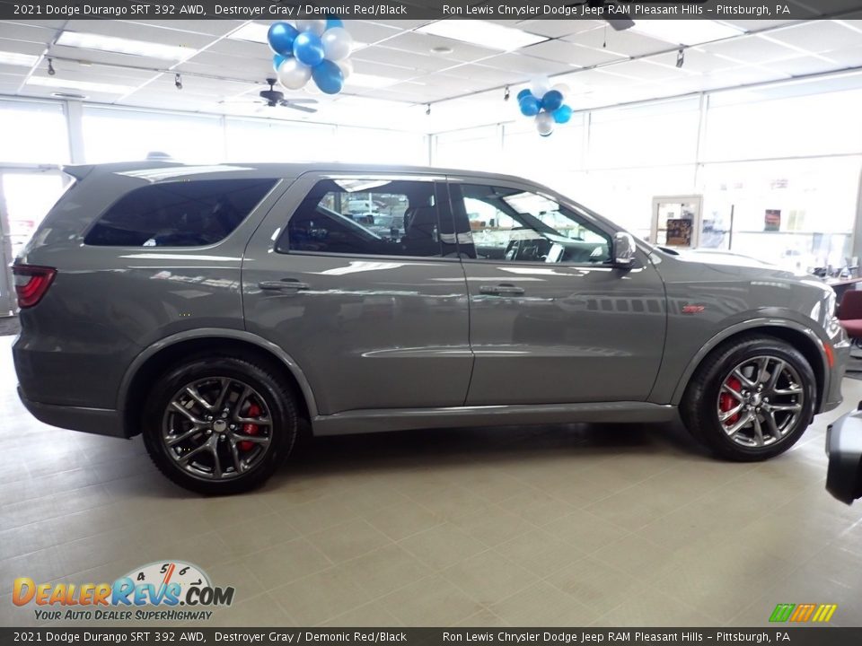 2021 Dodge Durango SRT 392 AWD Destroyer Gray / Demonic Red/Black Photo #6