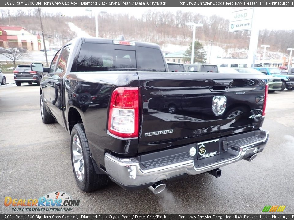 2021 Ram 1500 Big Horn Crew Cab 4x4 Diamond Black Crystal Pearl / Diesel Gray/Black Photo #4
