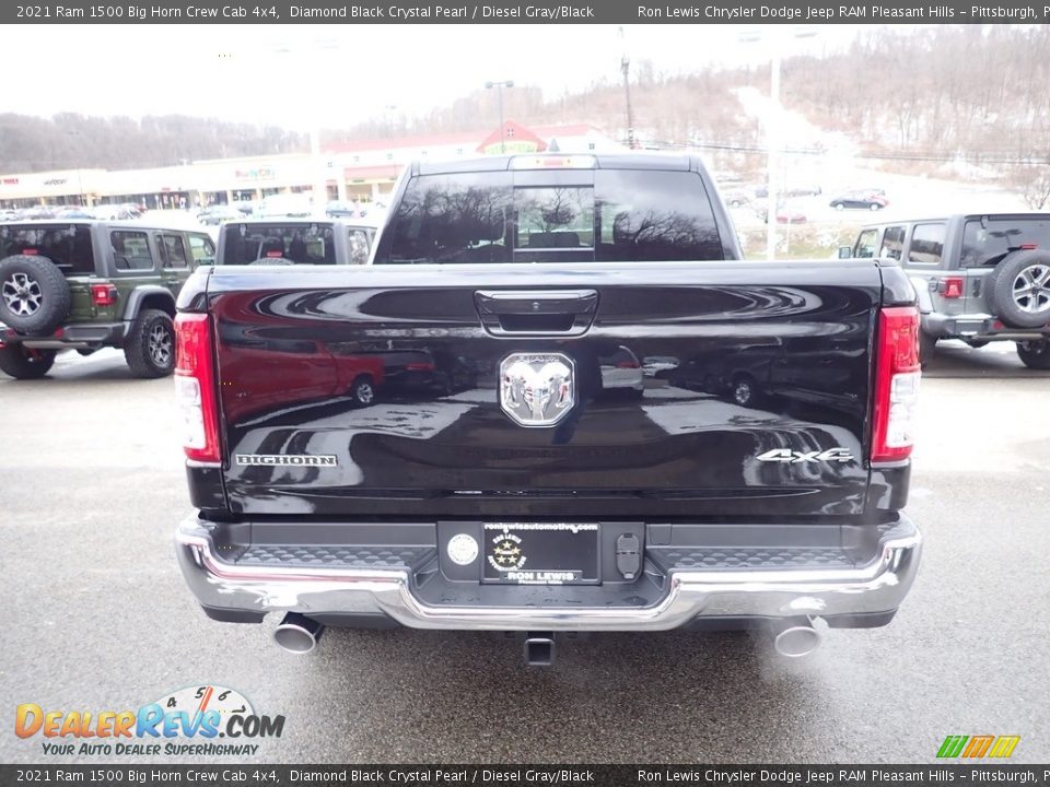 2021 Ram 1500 Big Horn Crew Cab 4x4 Diamond Black Crystal Pearl / Diesel Gray/Black Photo #5