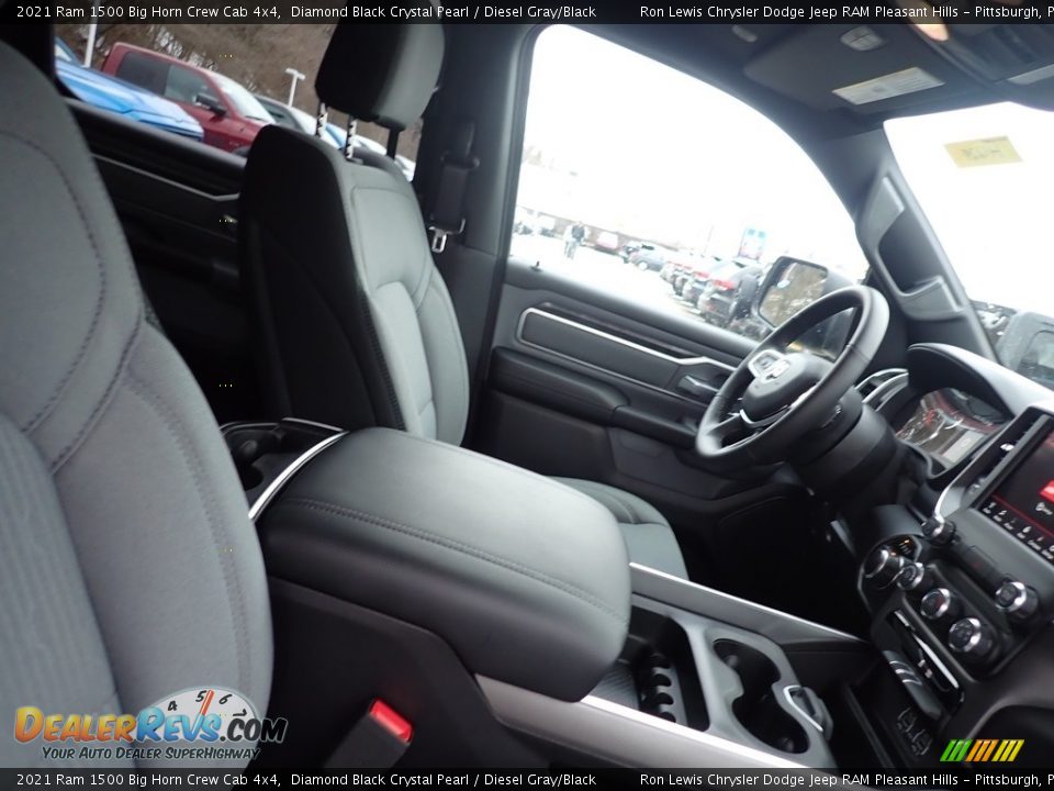 2021 Ram 1500 Big Horn Crew Cab 4x4 Diamond Black Crystal Pearl / Diesel Gray/Black Photo #10