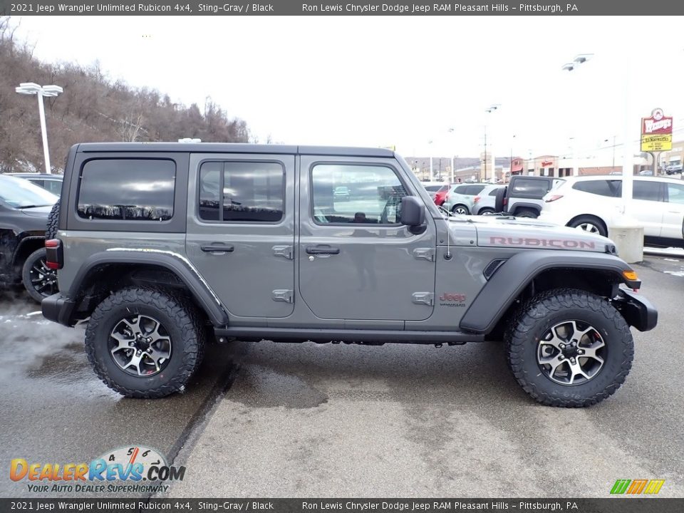 2021 Jeep Wrangler Unlimited Rubicon 4x4 Sting-Gray / Black Photo #6