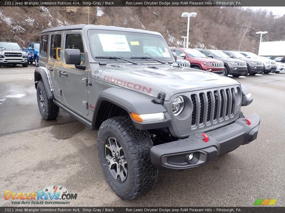 2021 Jeep Wrangler Unlimited Rubicon 4x4 Sting-Gray / Black Photo #7