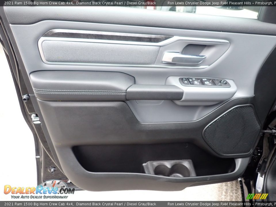2021 Ram 1500 Big Horn Crew Cab 4x4 Diamond Black Crystal Pearl / Diesel Gray/Black Photo #15
