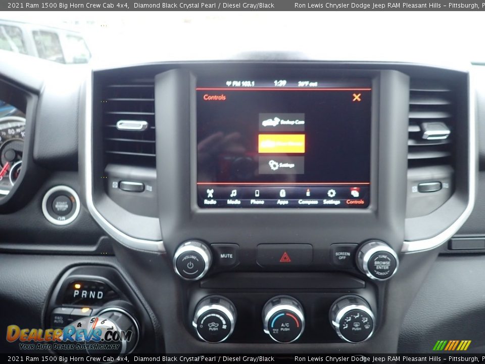 2021 Ram 1500 Big Horn Crew Cab 4x4 Diamond Black Crystal Pearl / Diesel Gray/Black Photo #17