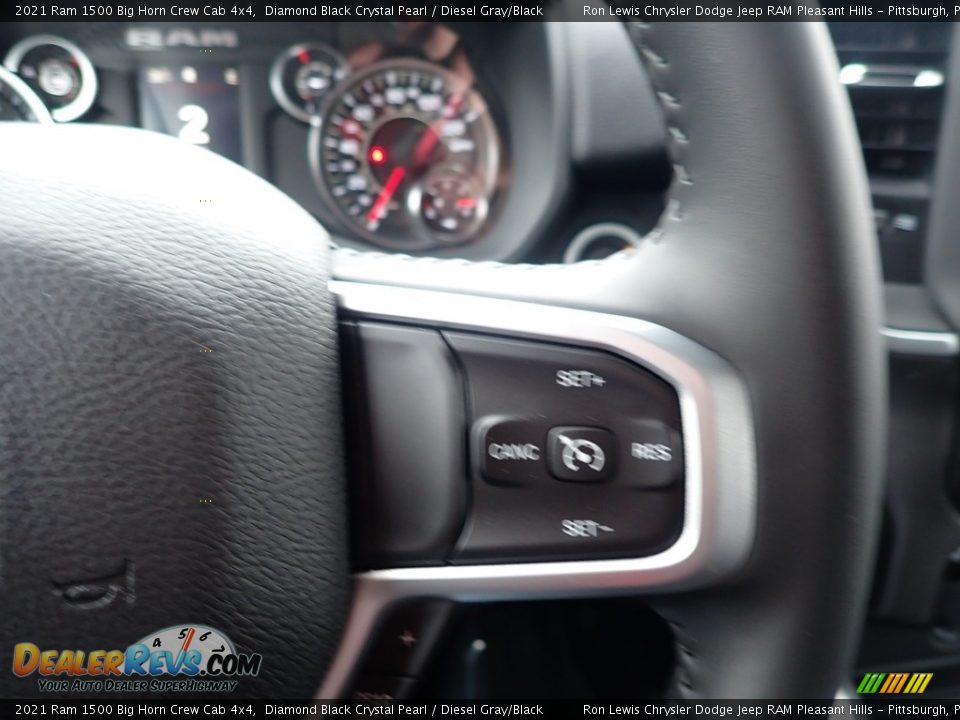 2021 Ram 1500 Big Horn Crew Cab 4x4 Diamond Black Crystal Pearl / Diesel Gray/Black Photo #19