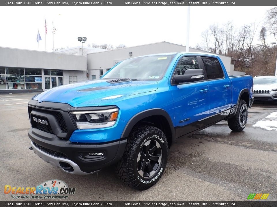 2021 Ram 1500 Rebel Crew Cab 4x4 Hydro Blue Pearl / Black Photo #1