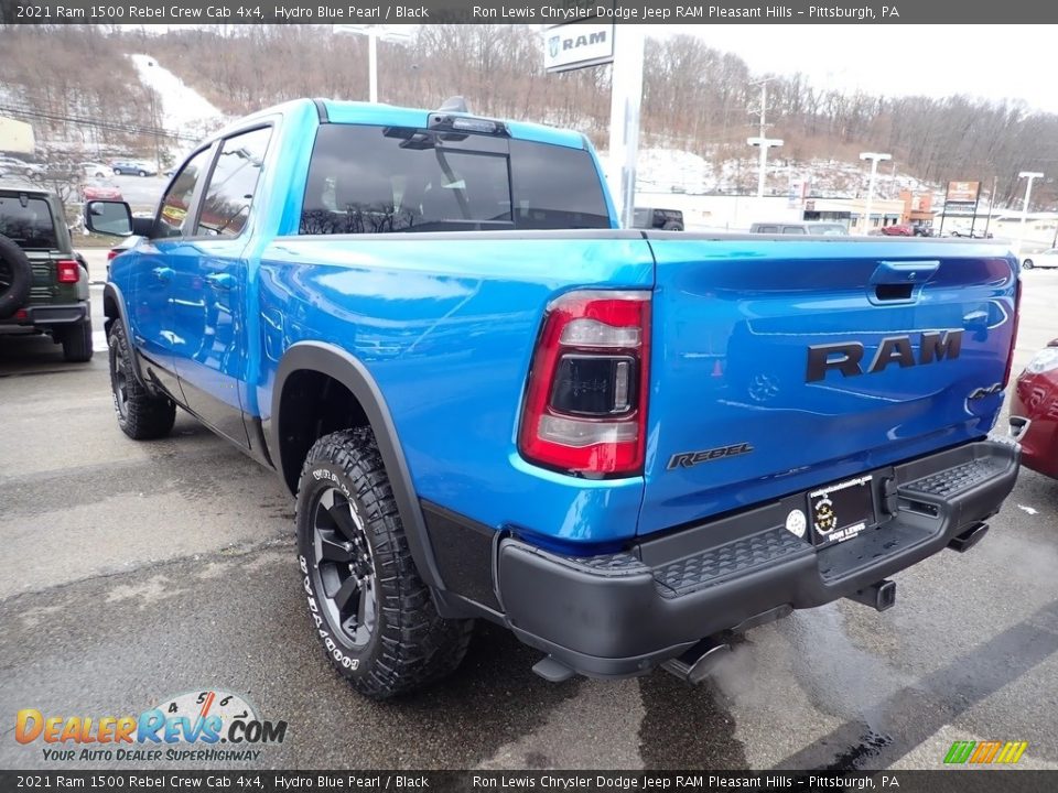 2021 Ram 1500 Rebel Crew Cab 4x4 Hydro Blue Pearl / Black Photo #4