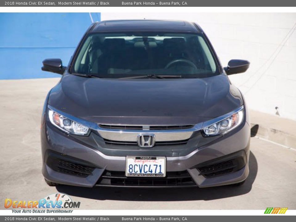 2018 Honda Civic EX Sedan Modern Steel Metallic / Black Photo #7