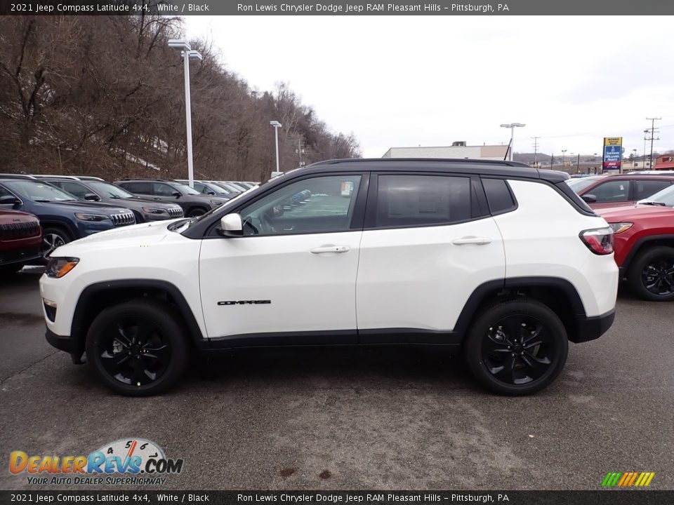 2021 Jeep Compass Latitude 4x4 White / Black Photo #4