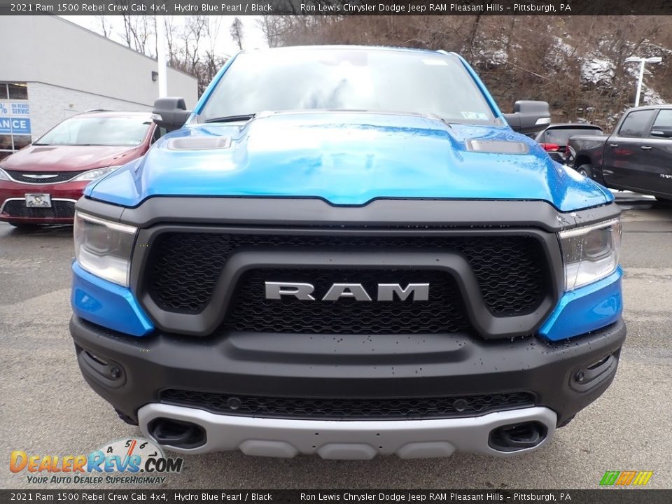 2021 Ram 1500 Rebel Crew Cab 4x4 Hydro Blue Pearl / Black Photo #9