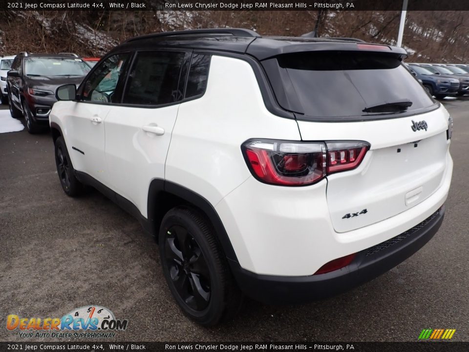 2021 Jeep Compass Latitude 4x4 White / Black Photo #5