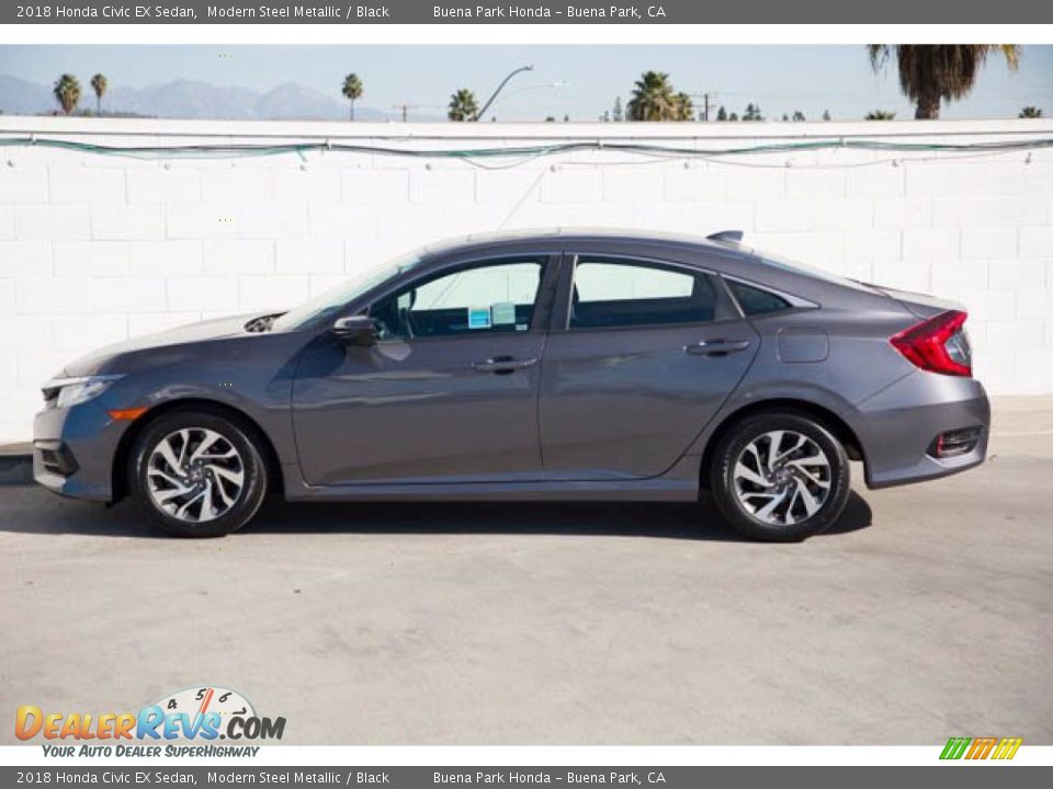 2018 Honda Civic EX Sedan Modern Steel Metallic / Black Photo #10