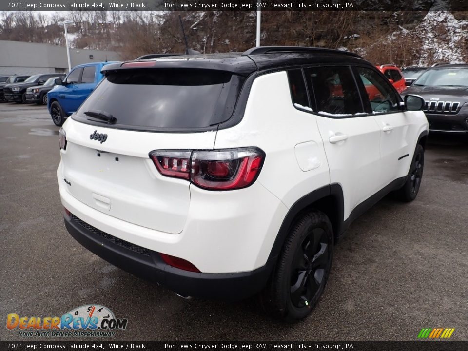 2021 Jeep Compass Latitude 4x4 White / Black Photo #7