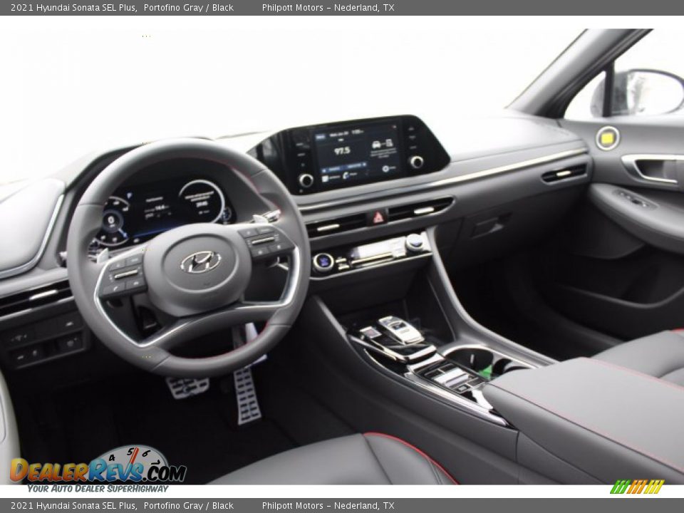 2021 Hyundai Sonata SEL Plus Portofino Gray / Black Photo #21