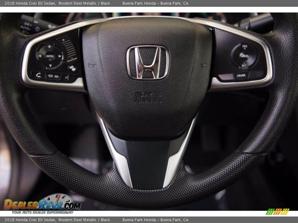 2018 Honda Civic EX Sedan Modern Steel Metallic / Black Photo #15