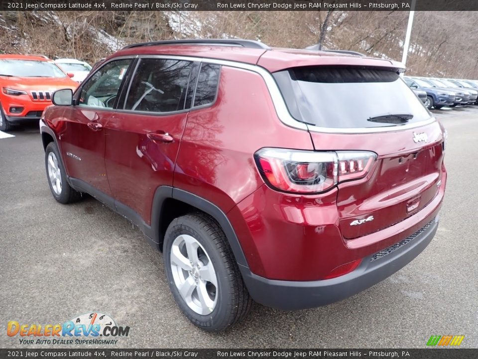 2021 Jeep Compass Latitude 4x4 Redline Pearl / Black/Ski Gray Photo #3