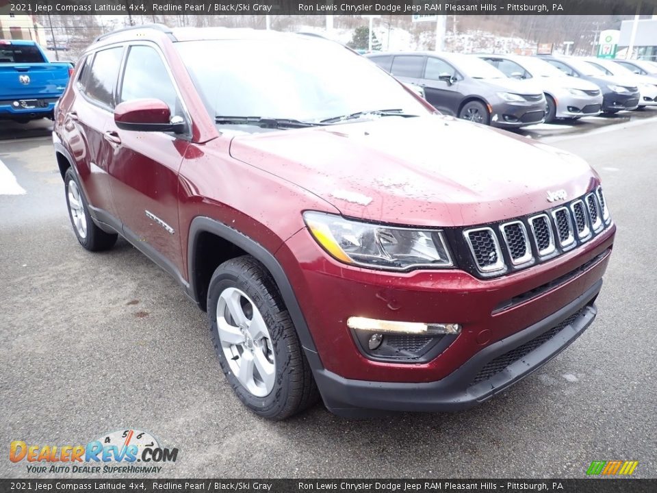 2021 Jeep Compass Latitude 4x4 Redline Pearl / Black/Ski Gray Photo #7