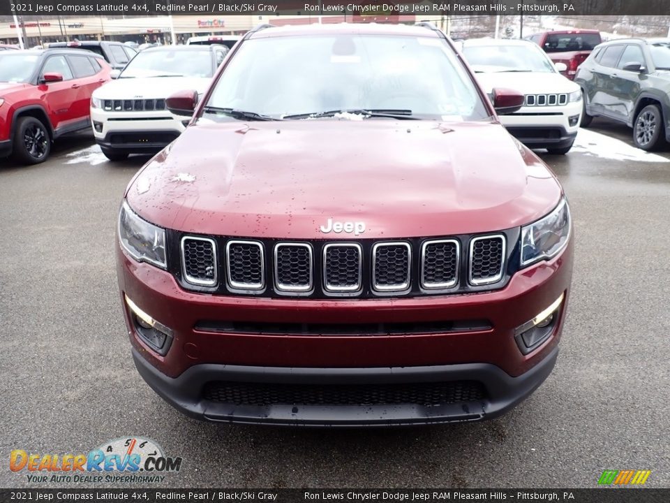 2021 Jeep Compass Latitude 4x4 Redline Pearl / Black/Ski Gray Photo #8