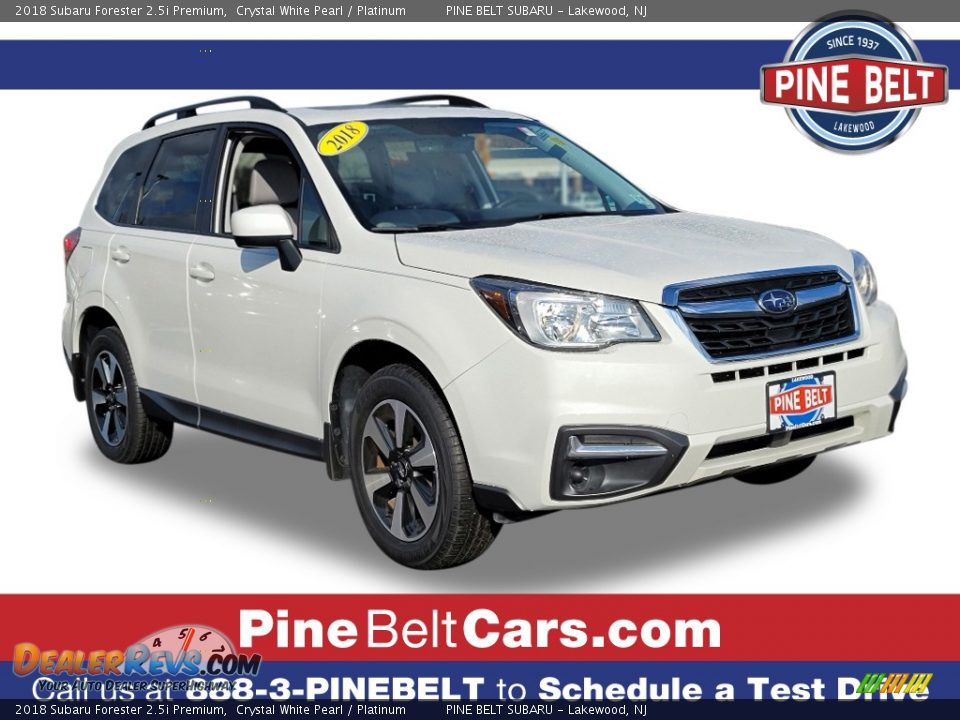 2018 Subaru Forester 2.5i Premium Crystal White Pearl / Platinum Photo #1