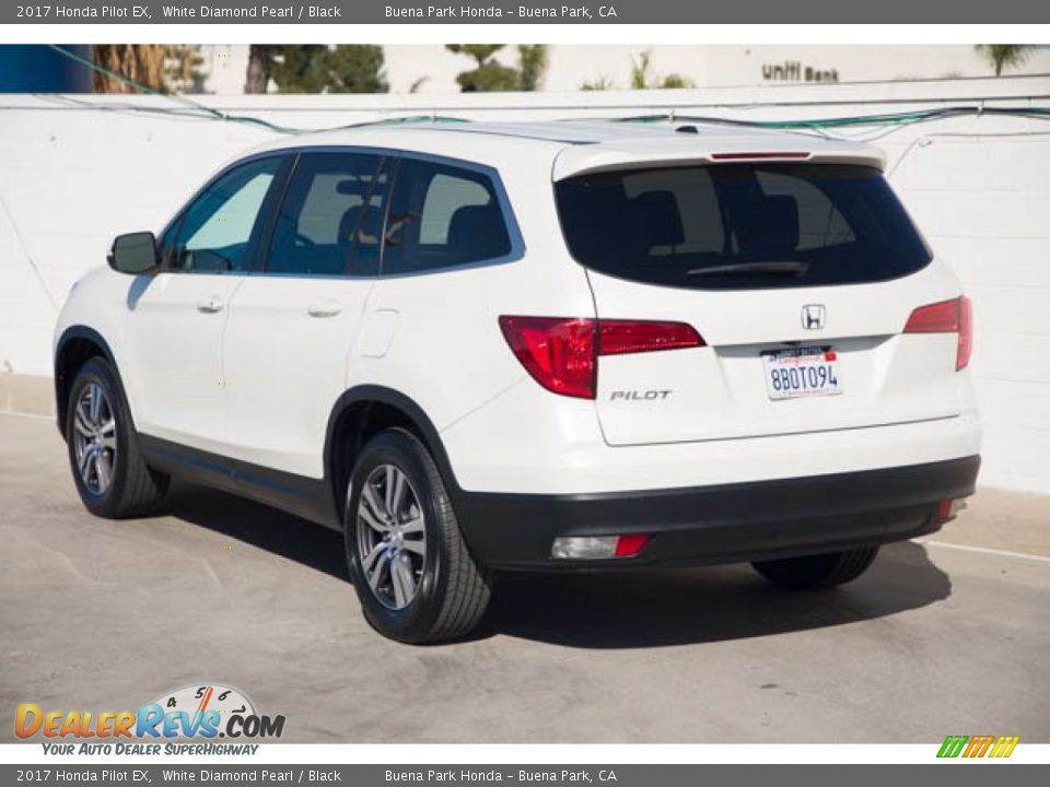 2017 Honda Pilot EX White Diamond Pearl / Black Photo #2