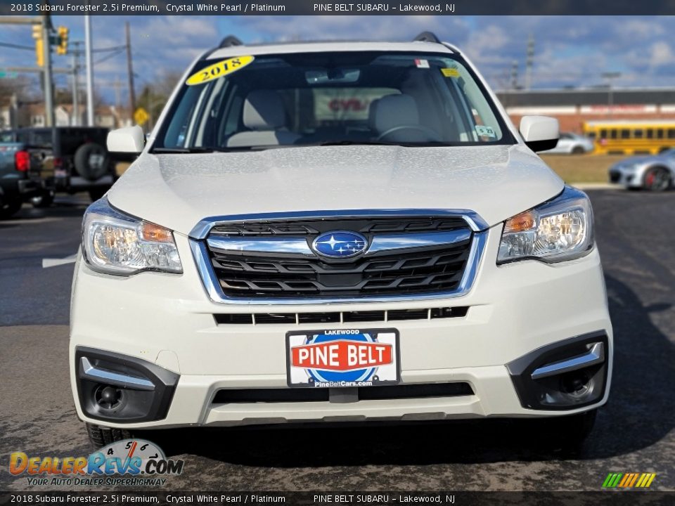 2018 Subaru Forester 2.5i Premium Crystal White Pearl / Platinum Photo #10