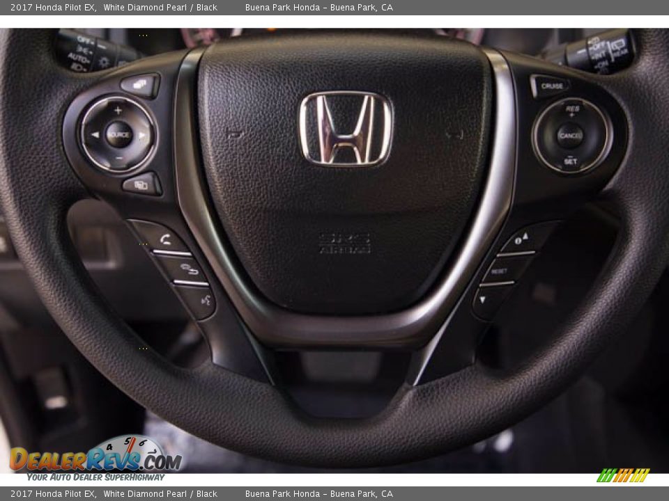 2017 Honda Pilot EX White Diamond Pearl / Black Photo #13