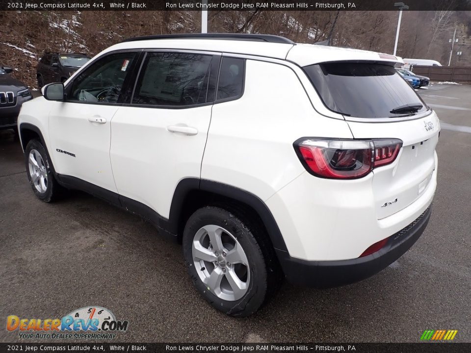 2021 Jeep Compass Latitude 4x4 White / Black Photo #8