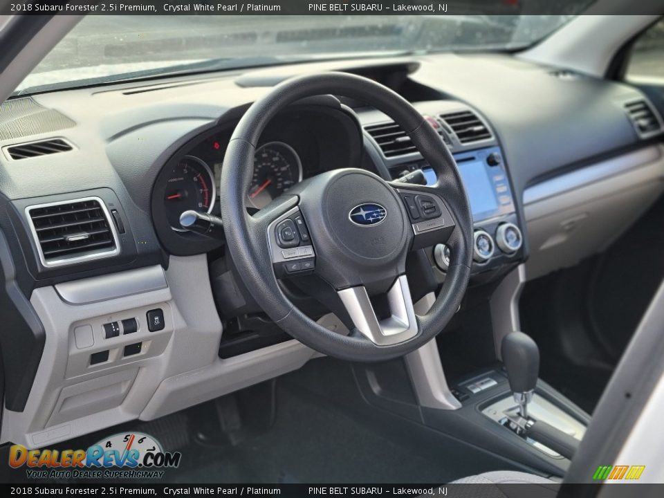 2018 Subaru Forester 2.5i Premium Crystal White Pearl / Platinum Photo #29
