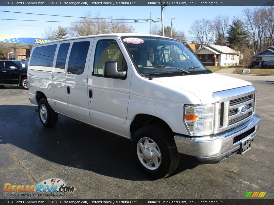 2014 Ford E-Series Van E350 XLT Passenger Van Oxford White / Medium Flint Photo #5