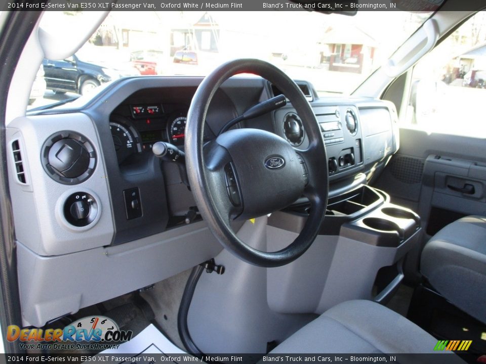 2014 Ford E-Series Van E350 XLT Passenger Van Oxford White / Medium Flint Photo #6