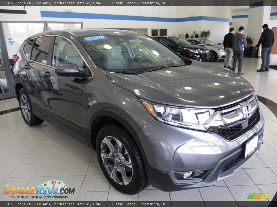 2019 Honda CR-V EX AWD Modern Steel Metallic / Gray Photo #3