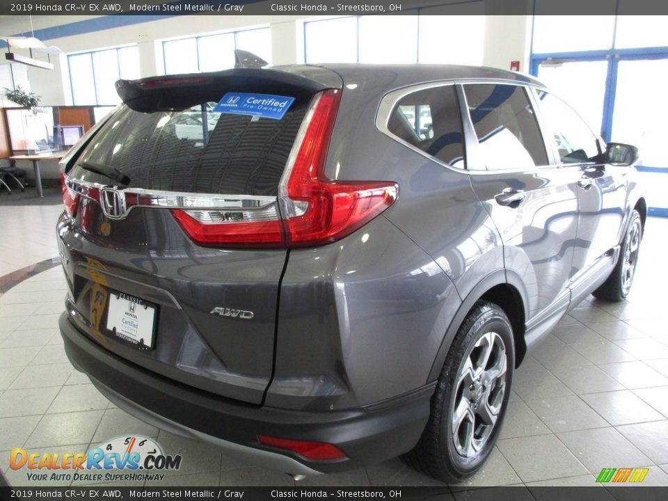 2019 Honda CR-V EX AWD Modern Steel Metallic / Gray Photo #7