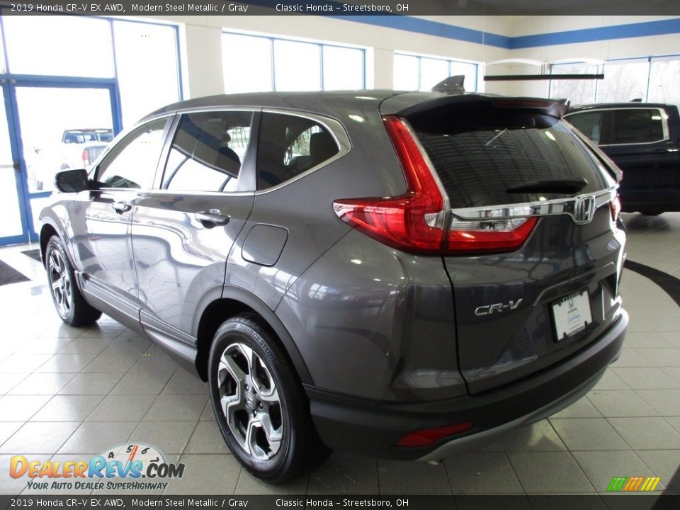 2019 Honda CR-V EX AWD Modern Steel Metallic / Gray Photo #9