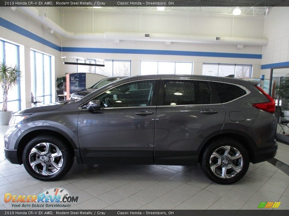 2019 Honda CR-V EX AWD Modern Steel Metallic / Gray Photo #10