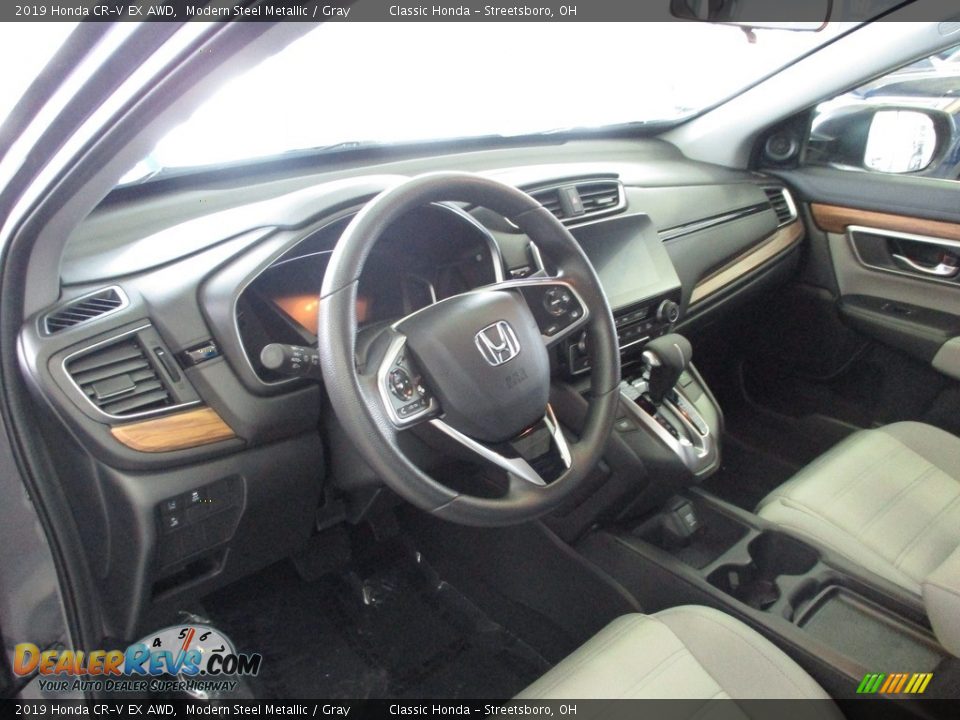 2019 Honda CR-V EX AWD Modern Steel Metallic / Gray Photo #28