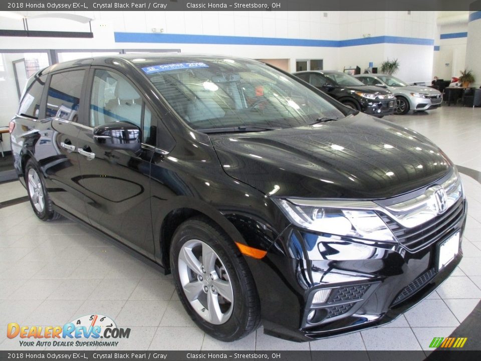 2018 Honda Odyssey EX-L Crystal Black Pearl / Gray Photo #3