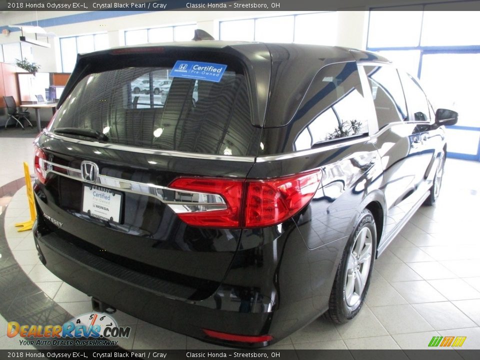 2018 Honda Odyssey EX-L Crystal Black Pearl / Gray Photo #7