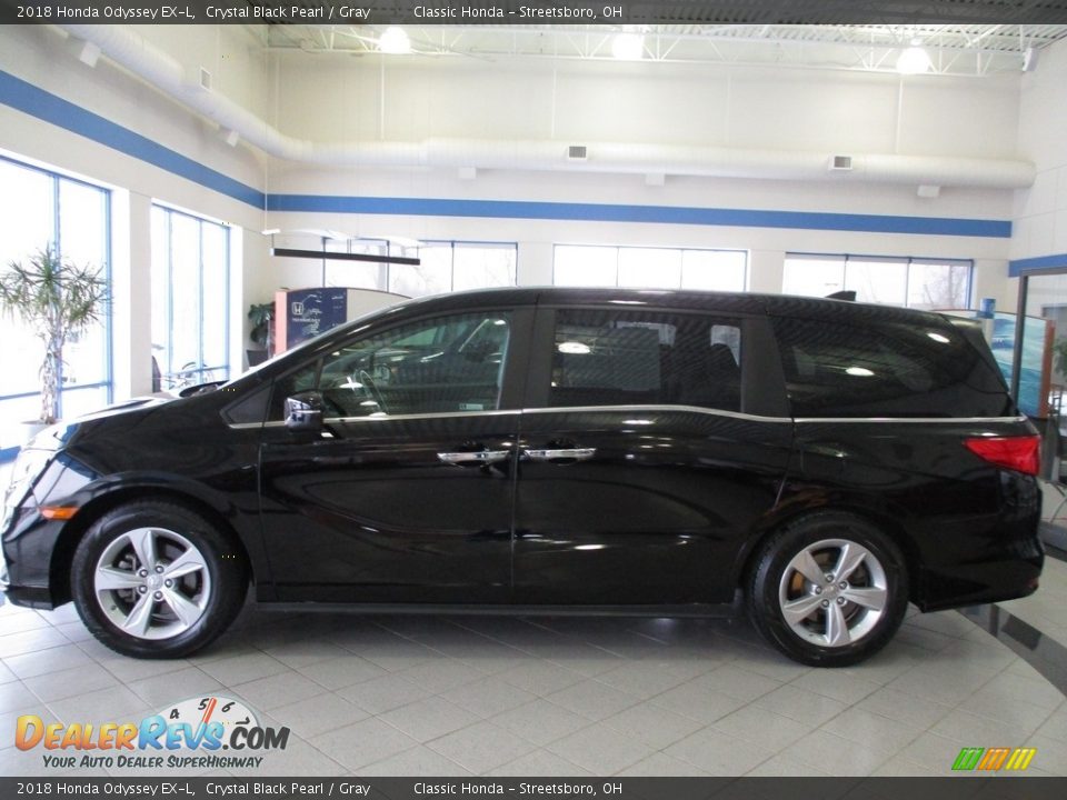 2018 Honda Odyssey EX-L Crystal Black Pearl / Gray Photo #10