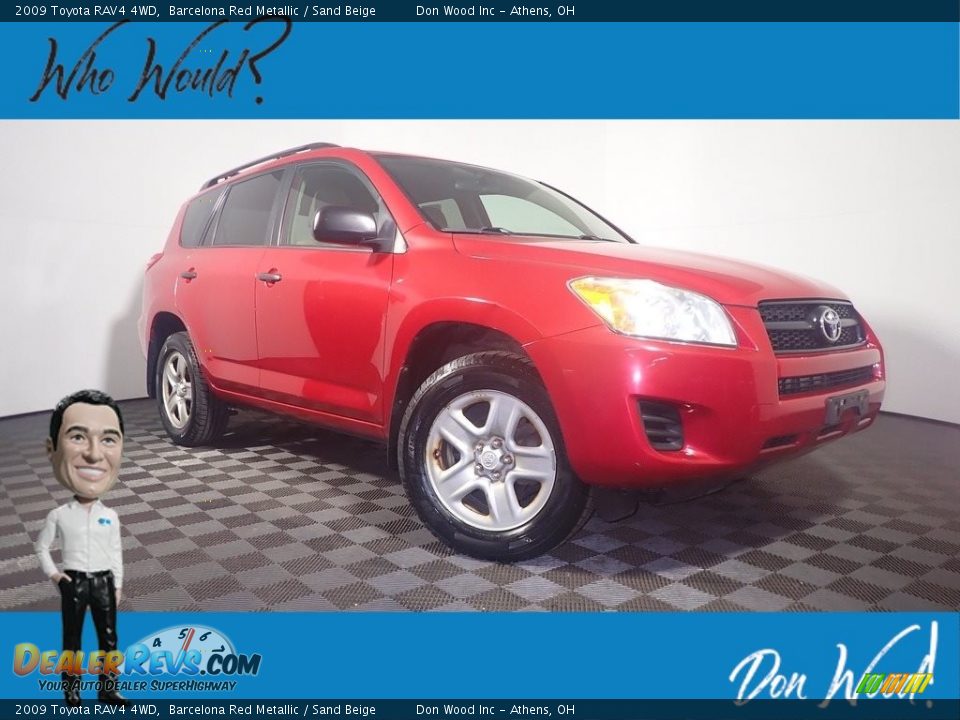 2009 Toyota RAV4 4WD Barcelona Red Metallic / Sand Beige Photo #1