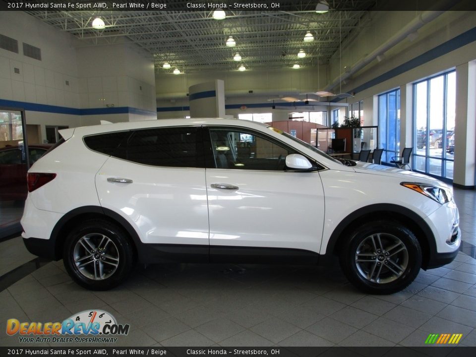 Pearl White 2017 Hyundai Santa Fe Sport AWD Photo #4