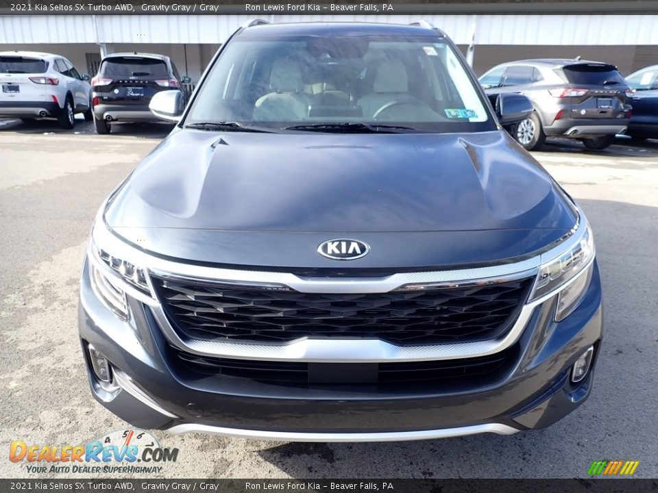 2021 Kia Seltos SX Turbo AWD Gravity Gray / Gray Photo #4
