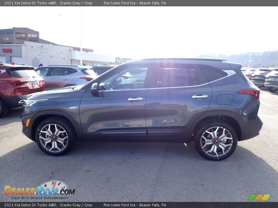 2021 Kia Seltos SX Turbo AWD Gravity Gray / Gray Photo #6