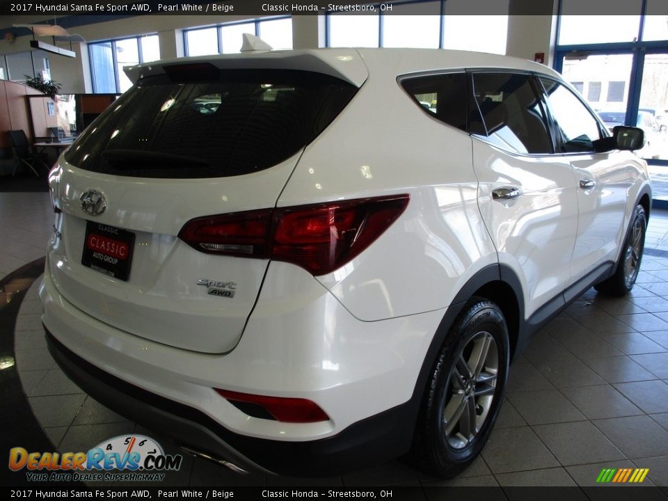 2017 Hyundai Santa Fe Sport AWD Pearl White / Beige Photo #7