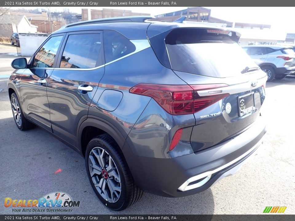 2021 Kia Seltos SX Turbo AWD Gravity Gray / Gray Photo #7
